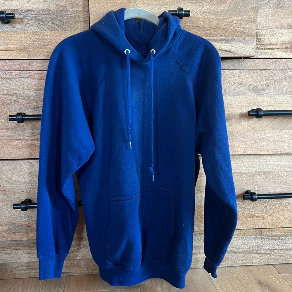 Vintage Blue Hoodie Sweatshirt